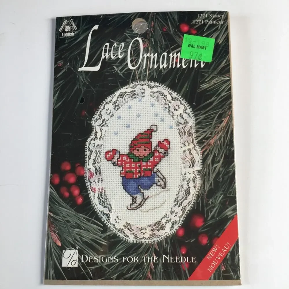 Designs for the Needle Christmas Ornament Cross Stitch Kit Ice Skater